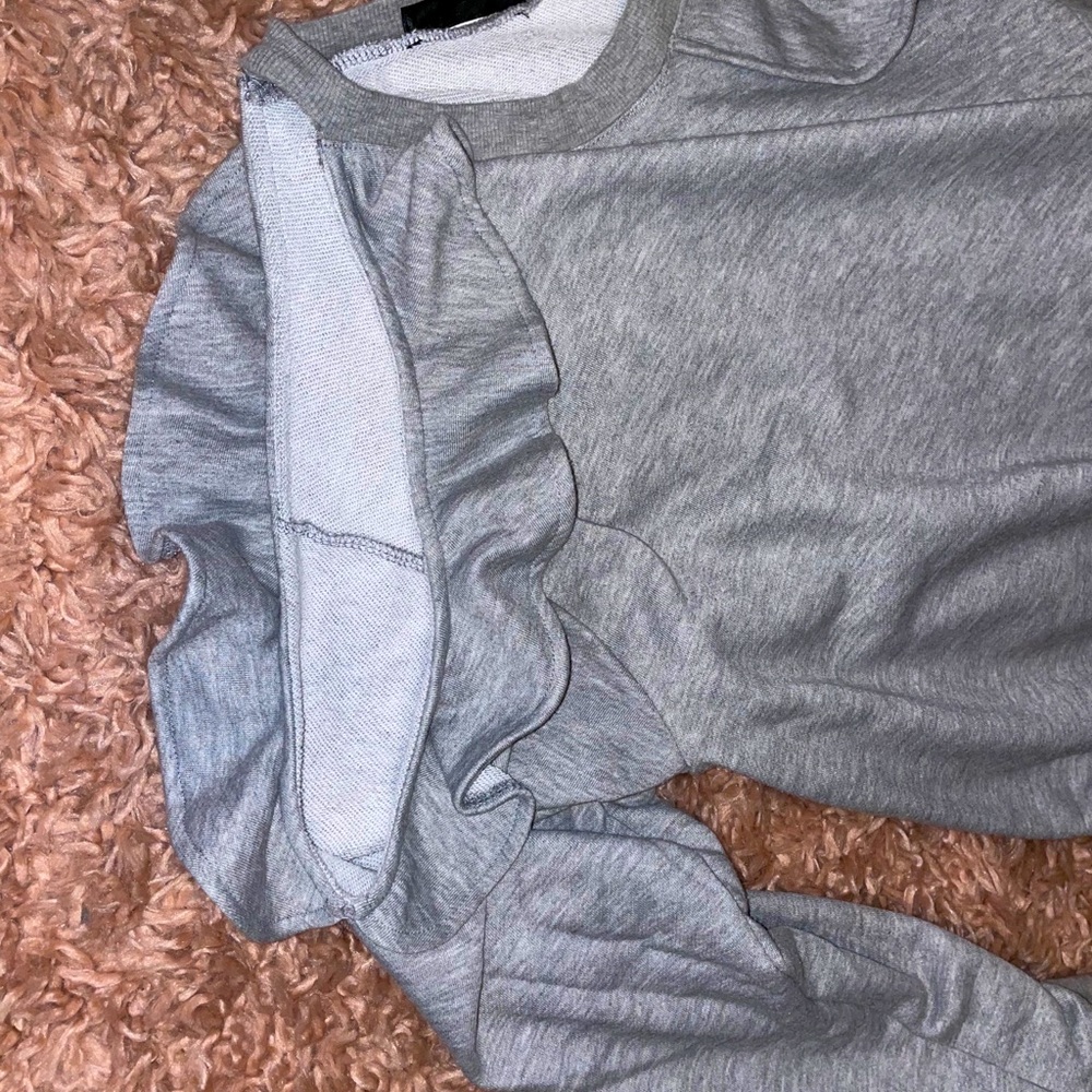 gray pullover sweatshirt - Picture 2 of 2